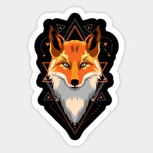 fox rainwbow Sticker